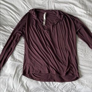 Plum Lululemon flow long sleeve